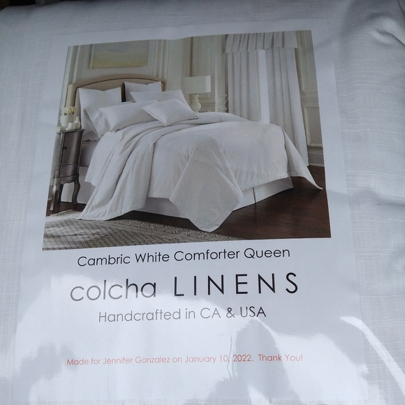 COLCHA LINENS Cambric White Comforter Super Queen - Picture 5 of 6